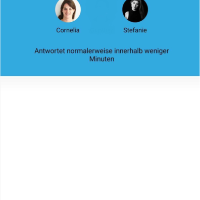 Diagnosia App In-App Feedback, Support und Chat-Funktion